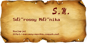 Sárossy Mónika névjegykártya